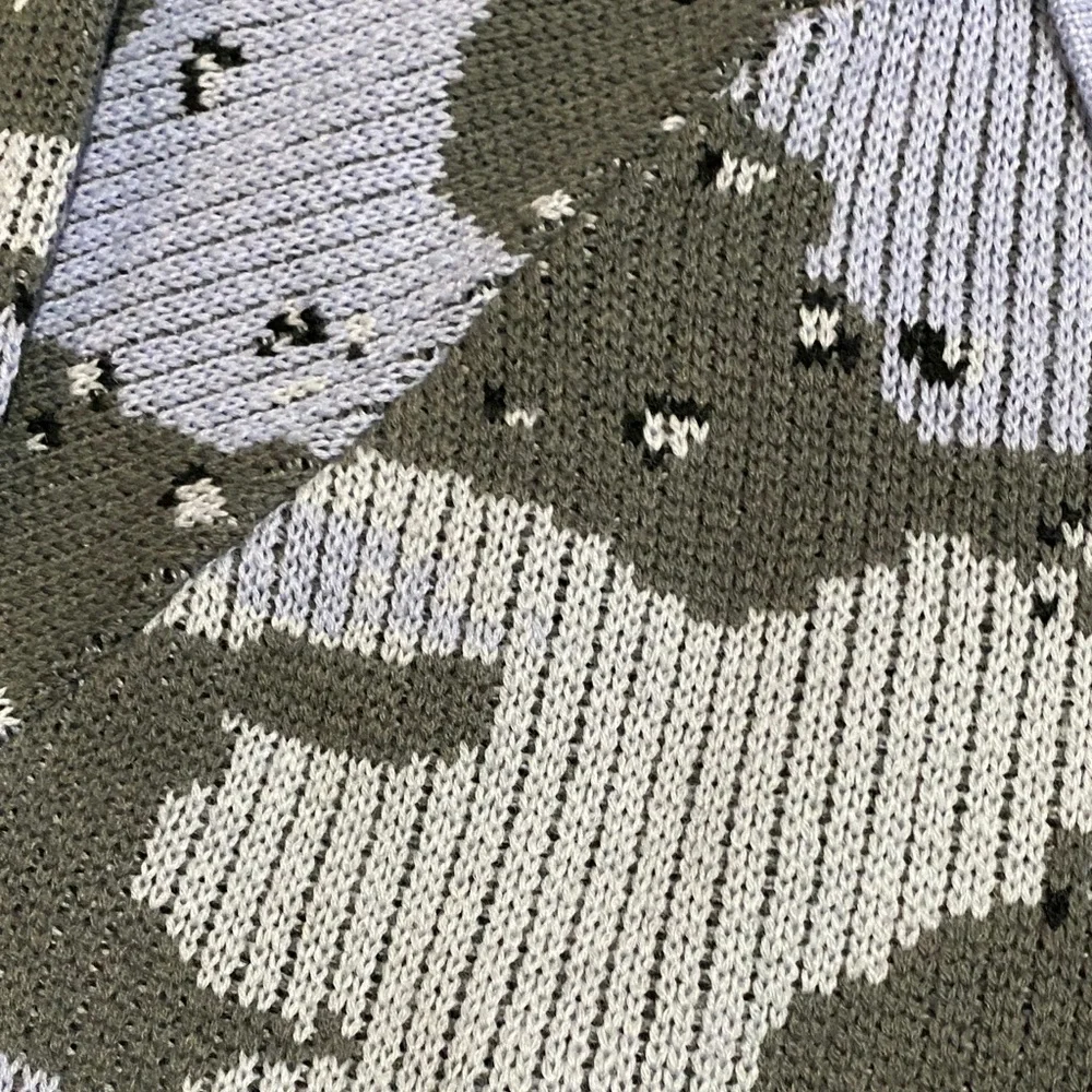 Supreme Small Box Logo Raglan Polo Blue Camo Sweater - Picture 8 of 8